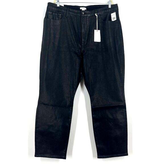 Good American Good Classic Coated Black Jeans Women's Size 22 NWT - Picture 7 of 7